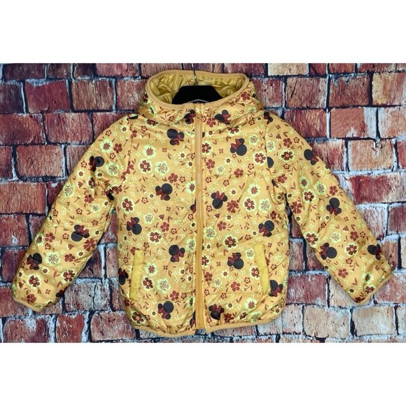 Disney Junior Minnie Mouse Lightweight Full Zip Jacket Girls 6X Hooded Pockets - Picture 1 of 4
